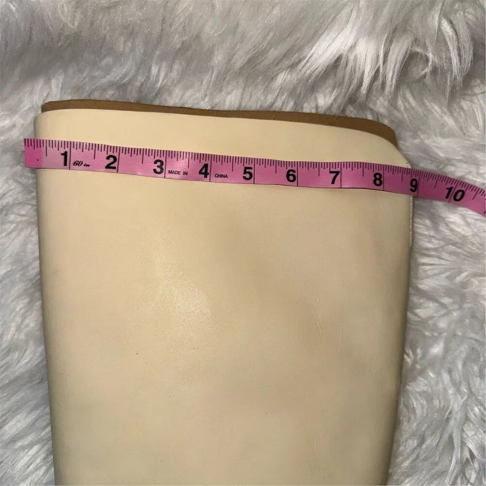 Franco Sarto Women's Dorica Wide Calf Ivory‎ Over the Knee Riding Boots Size 7.5